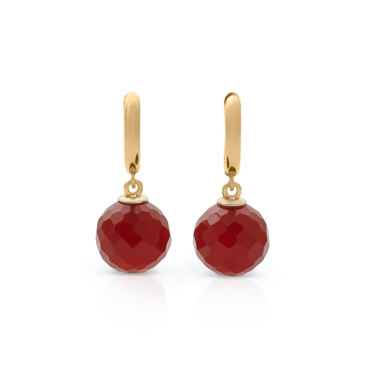 Soho Earrings in Faceted Carnelians