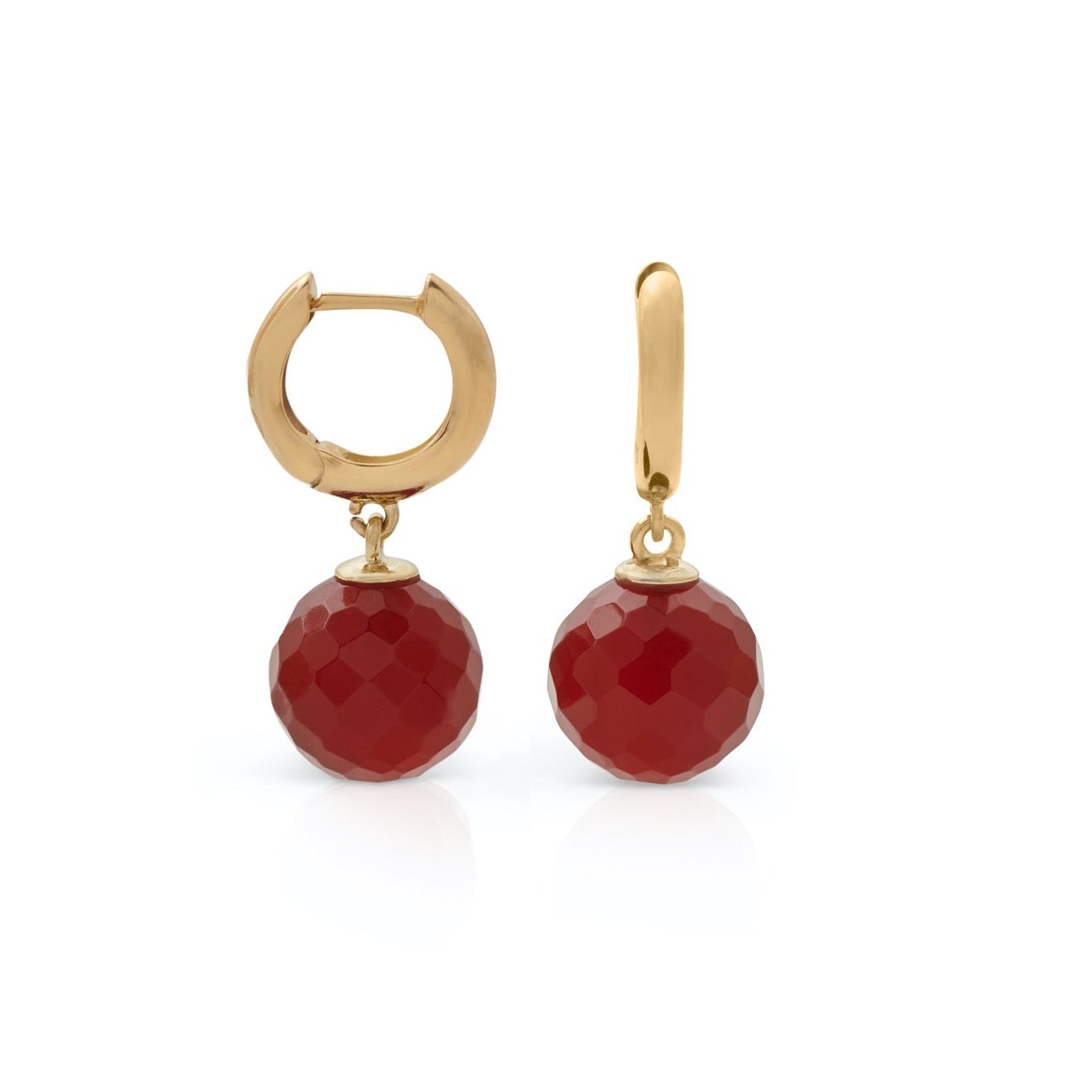 Soho Earrings in Faceted Carnelians