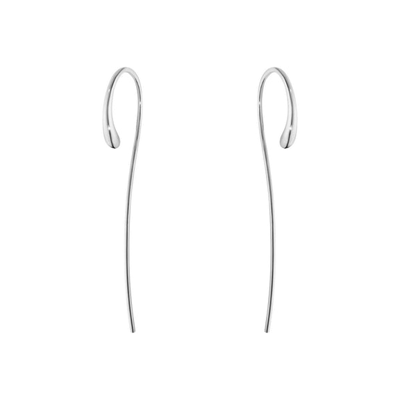 Georg Jensen Mercy Curved Hanging Earrings in Silver