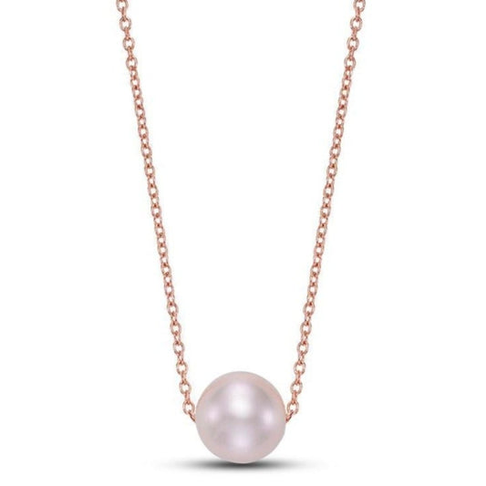 Floating Pink Pearl Necklace