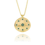 Adel Chefridi Emerald Shimmer Universe Pendant Necklace