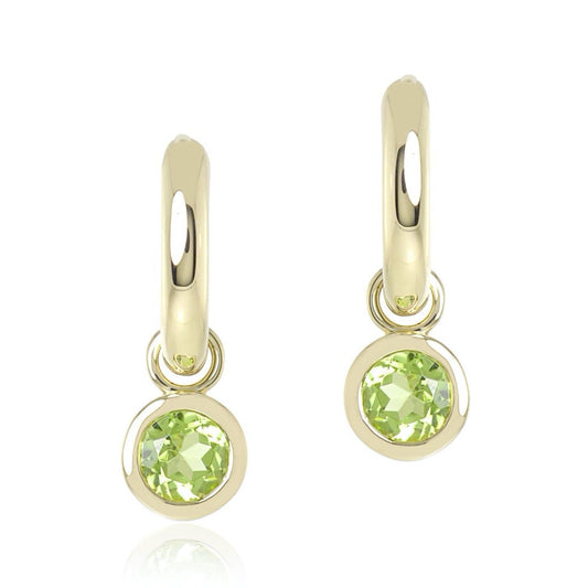 Droplet Hoop Earrings in Peridot