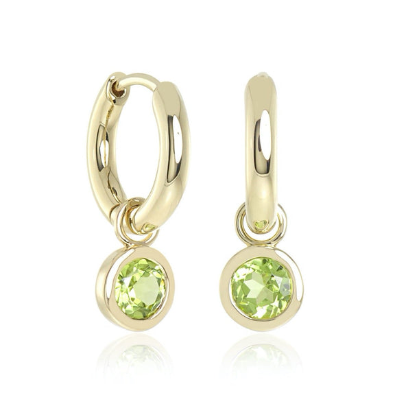 Gump's Signature Droplet Hoop Earrings in Peridot