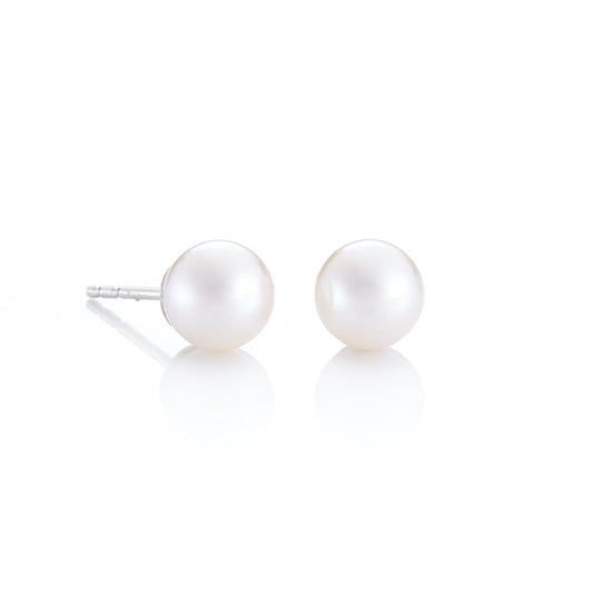 7mm White Akoya Pearl Earrings