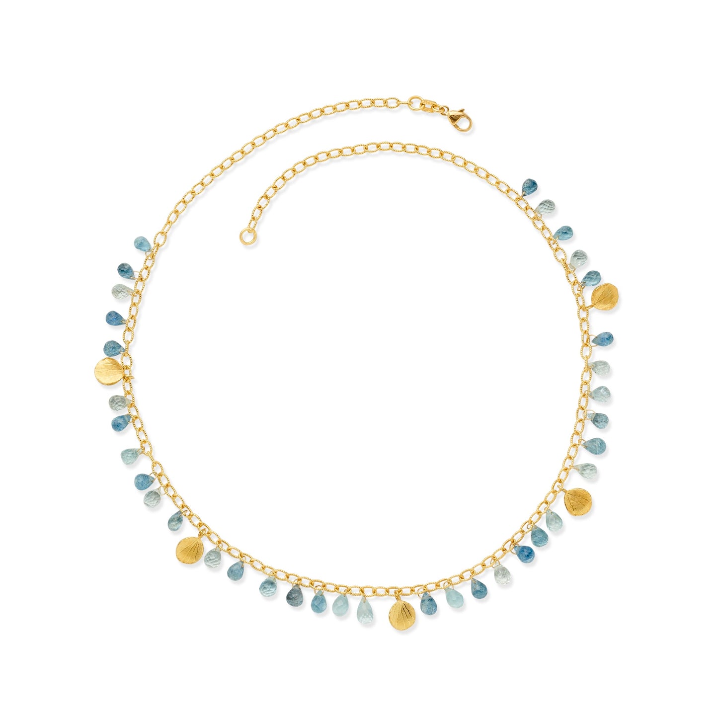 Barbara Heinrich Aquamarine Briolette & Petal Necklace