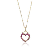 Ruby Heart Pendant Necklace