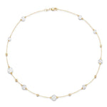 Aida Pearl & Diamond Station Necklace