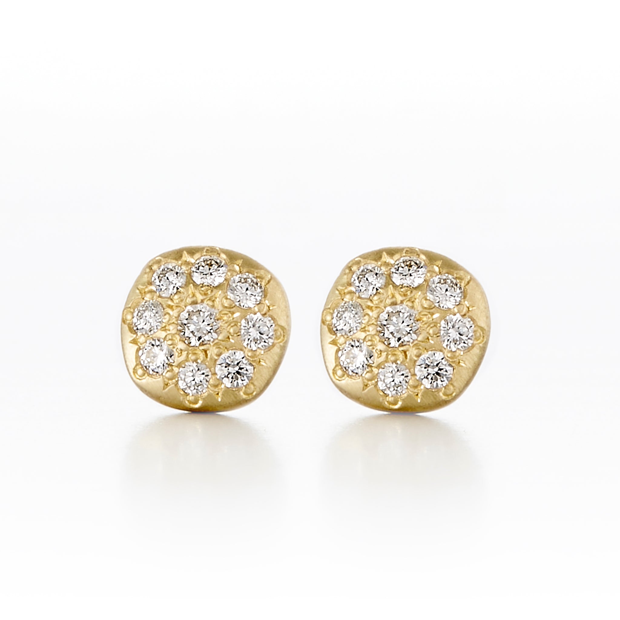 Adel Chefridi Diamond Charm Tiny Stud Earrings