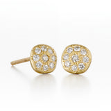 Diamond Charm Tiny Stud Earrings