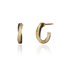 Sarah Graham Eclipse Small Diamond Hoop Earrings