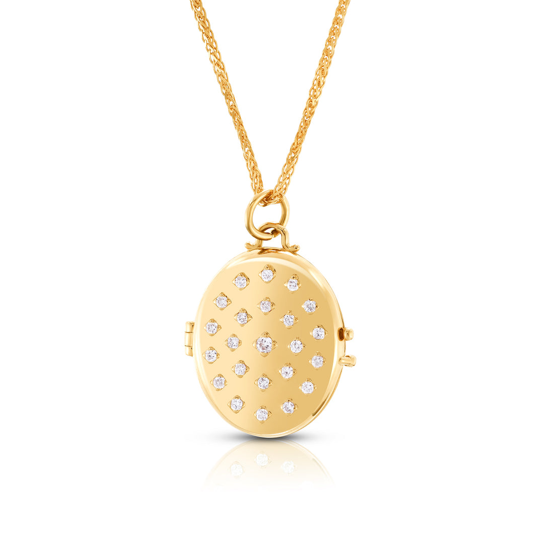 Carbon & Hyde Yellow Gold Etoile Locket Necklace