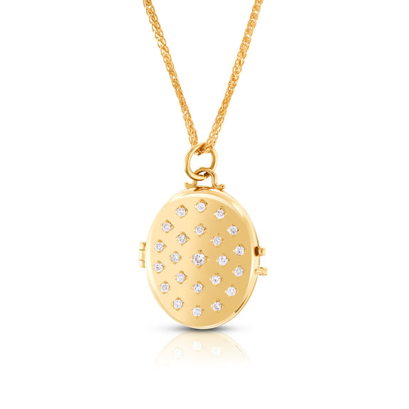 Carbon & Hyde Yellow Gold Etoile Locket Necklace