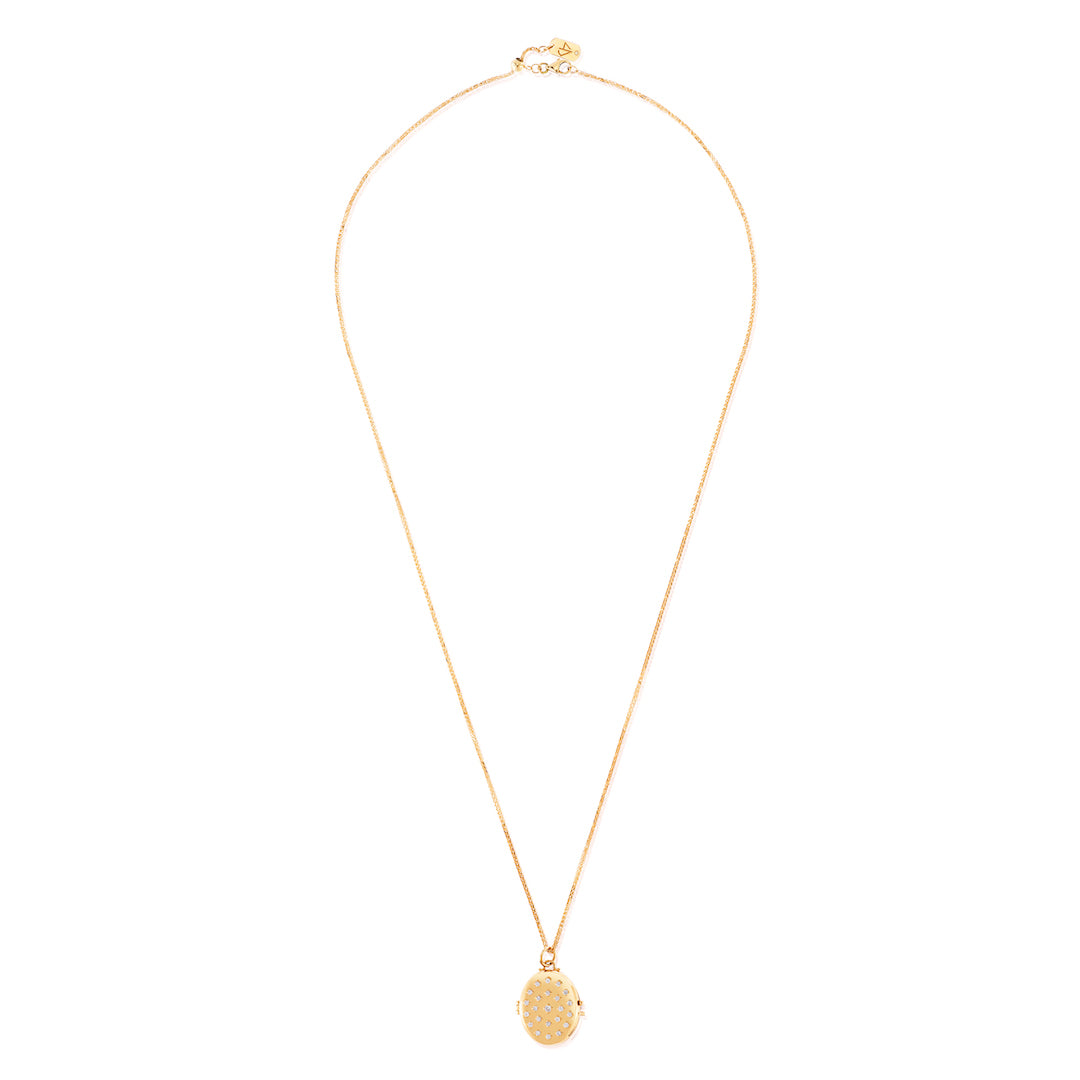 Yellow Gold Etoile Locket Necklace