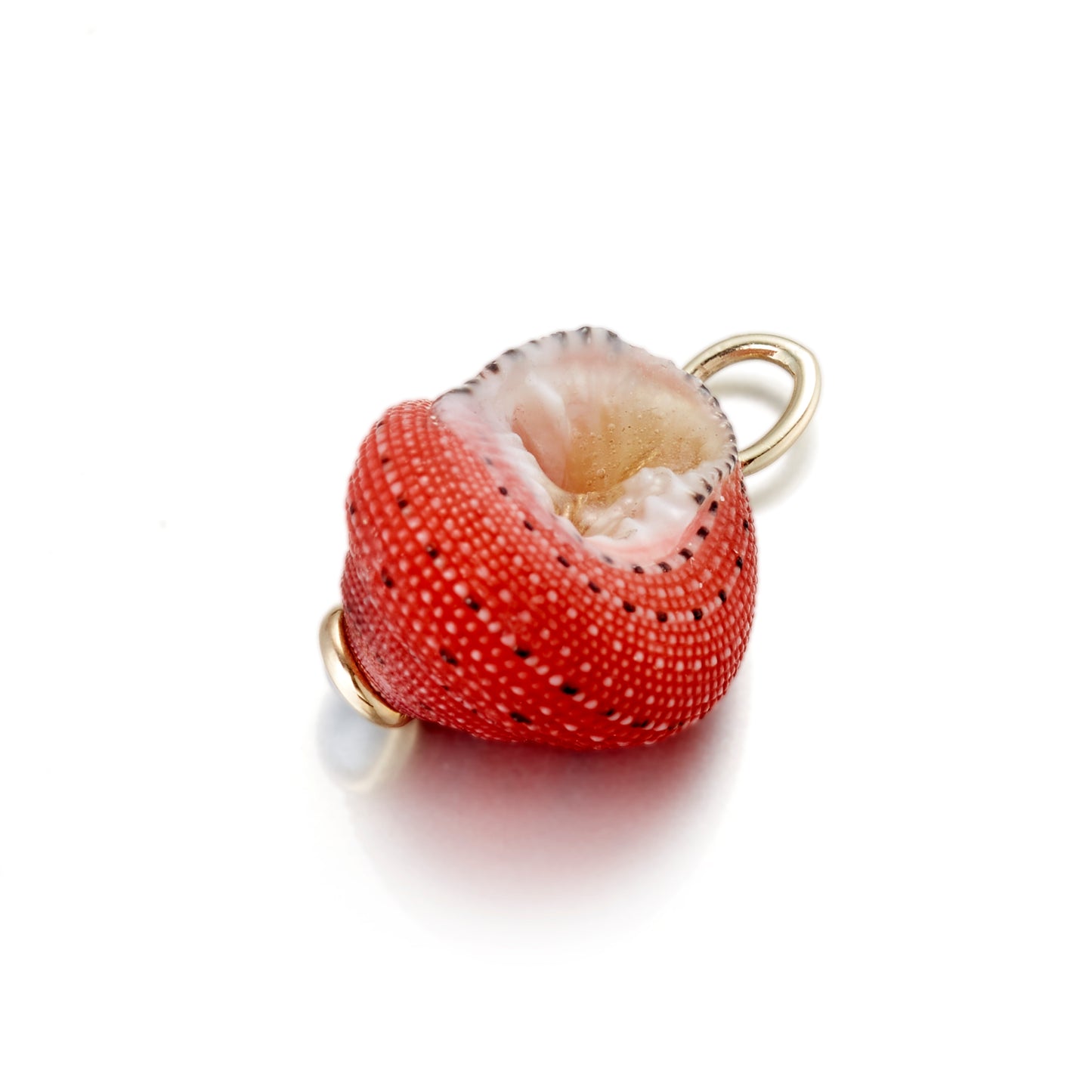 Strawberry Shell with Pearl Charm