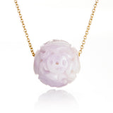 Lavender Jade Ball Pendant Necklace