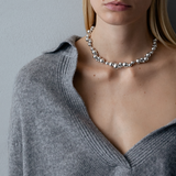 Silver Moonlight Grapes Necklace