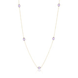 Station Necklace in Amethyst