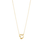 Georg Jensen Gold Love Leaf Pendant Necklace
