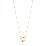 Georg Jensen Gold Love Leaf Pendant Necklace