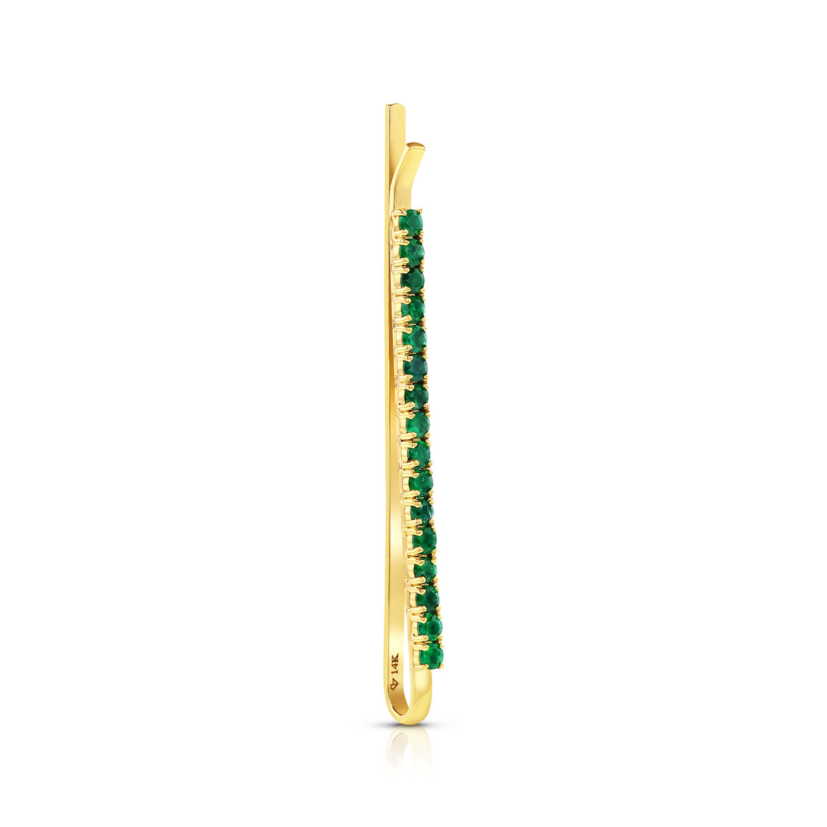 Emerald & Yellow Gold Hair Pin