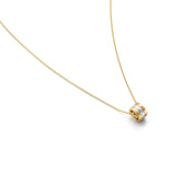 Fusion Tri-Color Gold & Diamond Pendant Necklace