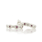 Adel Chefridi Ruby Wavy Hoop Earrings