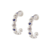 Sapphire River Rocks Hoop Earrings