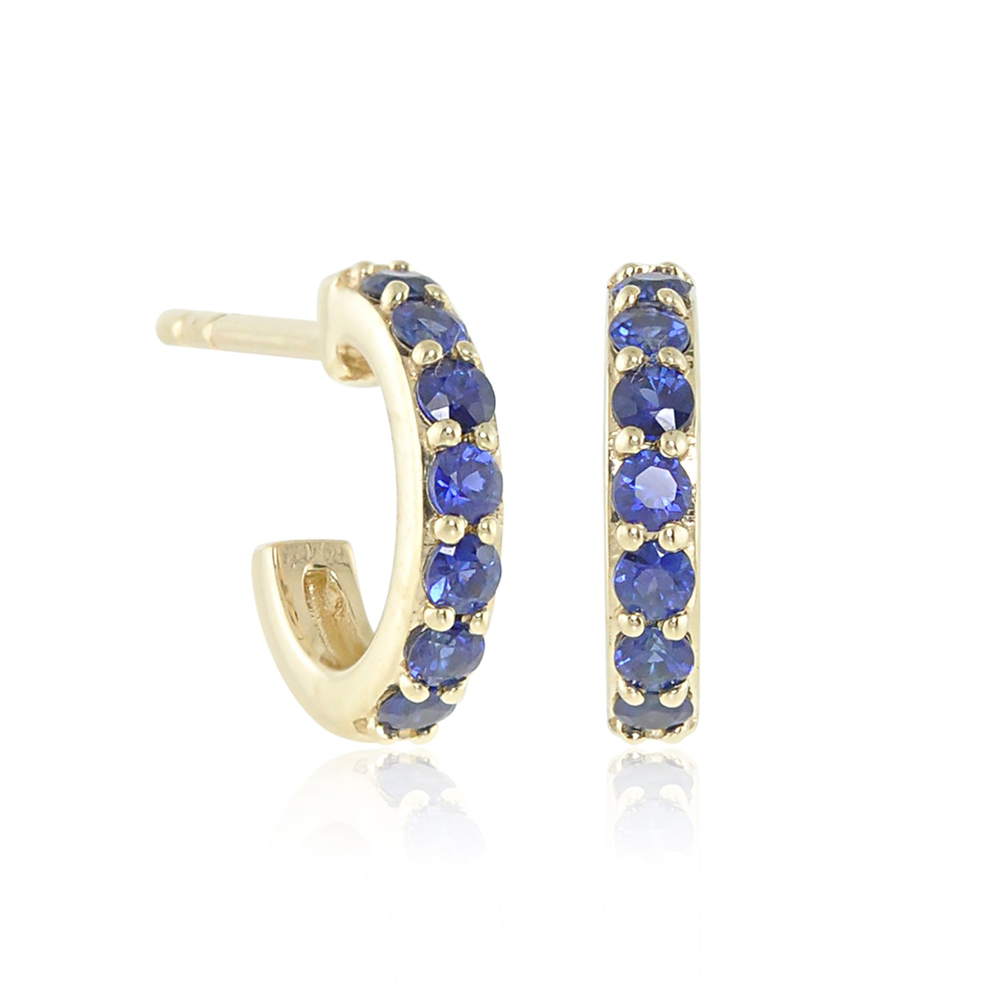 Gump's Signature Sapphire Huggie Hoop Earrings