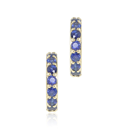 Sapphire Huggie Hoop Earrings