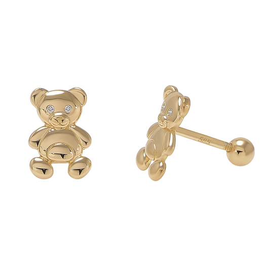 Child's Bear Stud Earrings