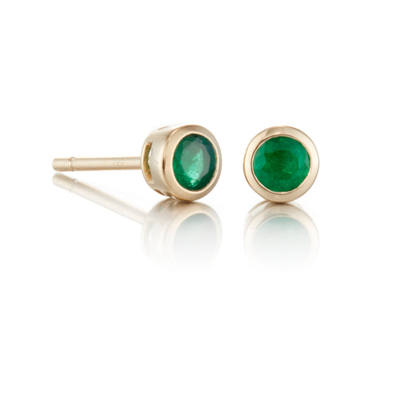 Gump's Signature Mini Dot Earrings in Emeralds