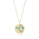 Gump's Signature Blue Topaz Butterfly Pendant Necklace