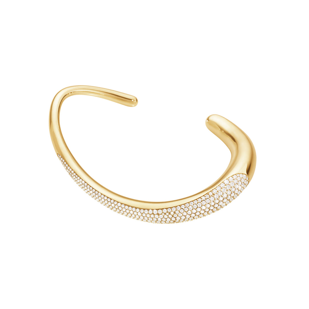 Georg Jensen Diamond & Gold Offspring Bangle