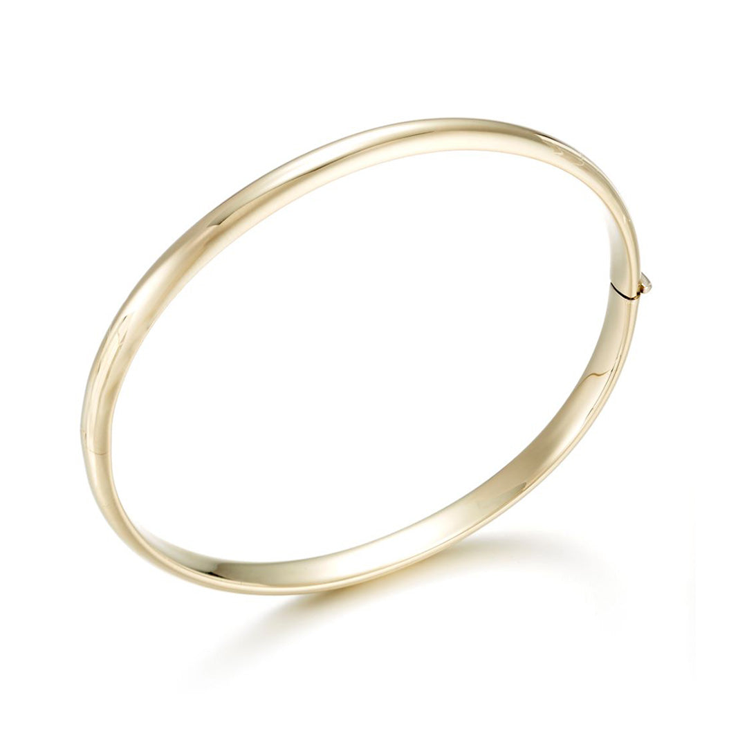 Thin Gold Hinged Bangle