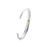 Men's Silver & Gold Classic Bangle Bracelet