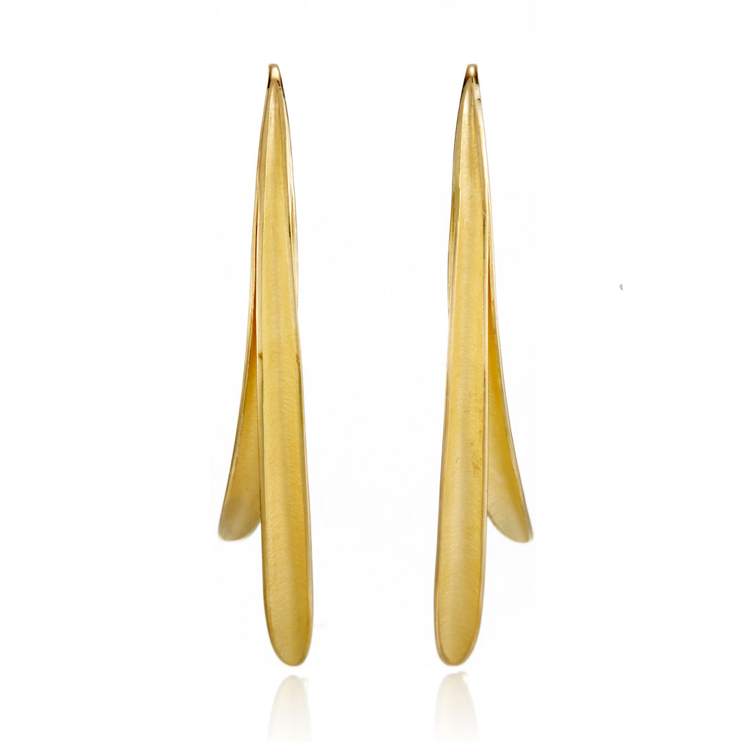 Barbara Heinrich Double Leaf Olive Earrings