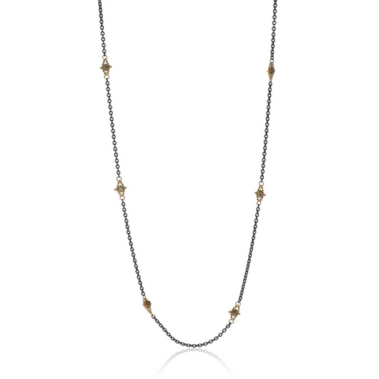 Amáli Contrast Champagne Diamond Necklace