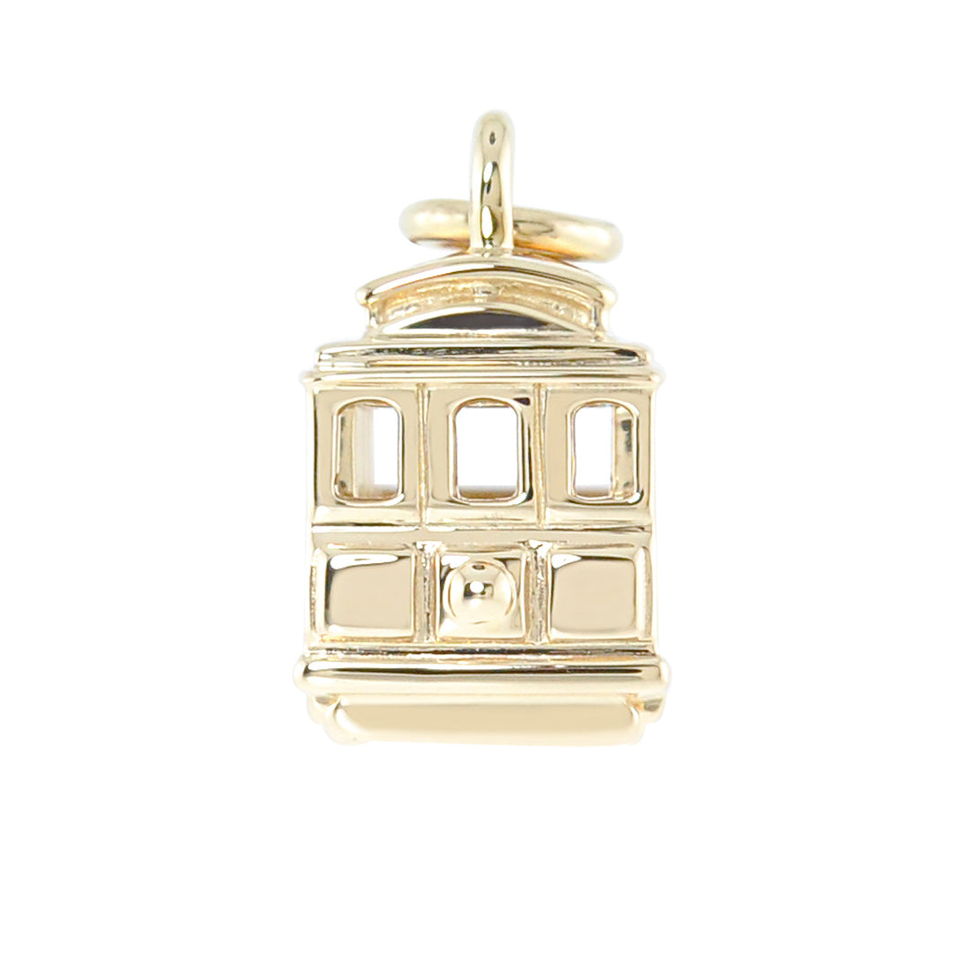 Small Gold Cable Car Charm