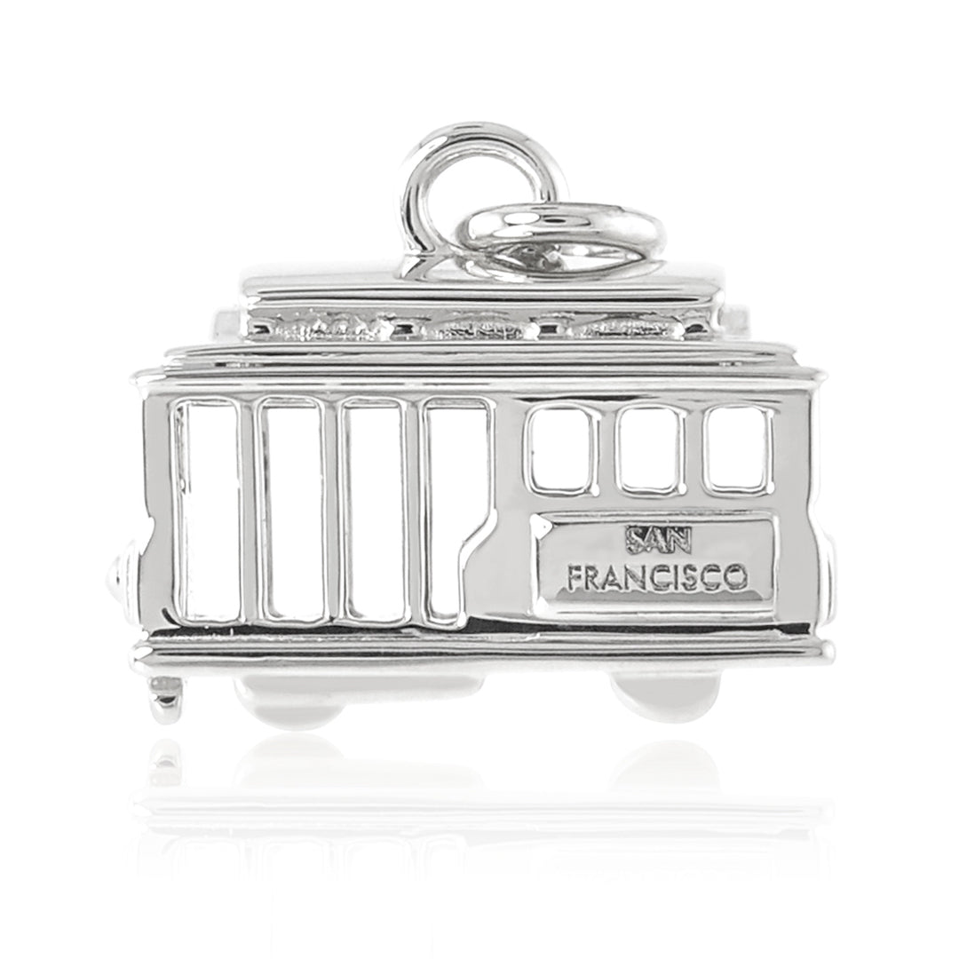 Small Silver Cable Car Charm