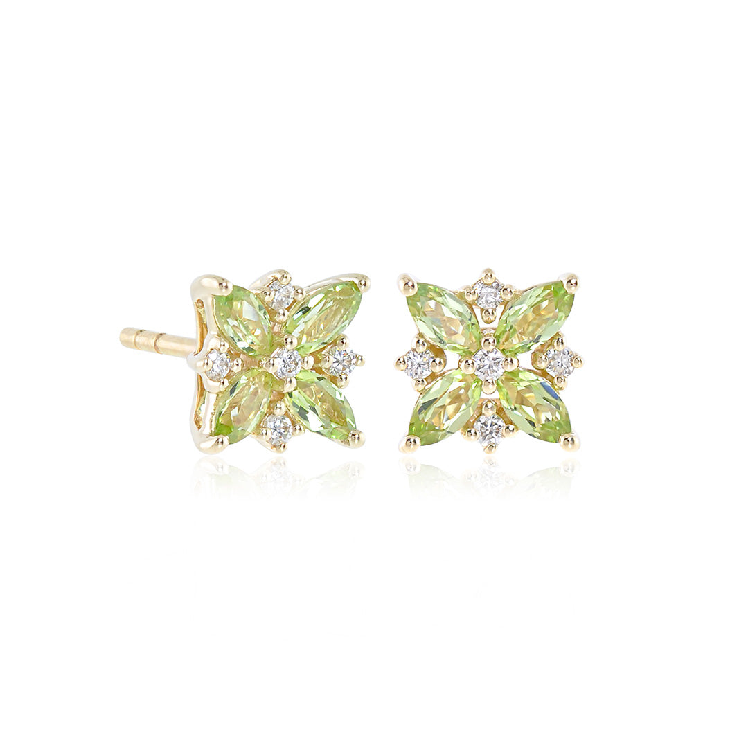 Gump's Signature Celeste Earrings in Peridot & Diamonds