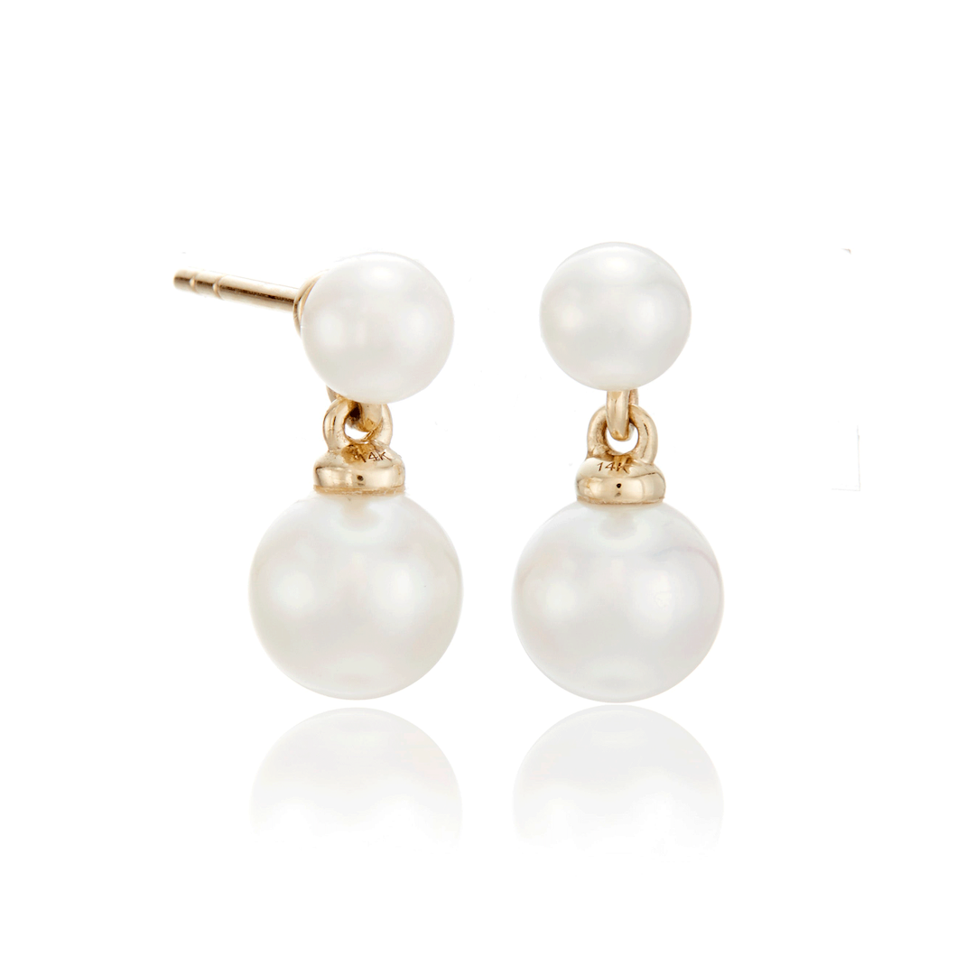 Victoria Earrings in Pearls