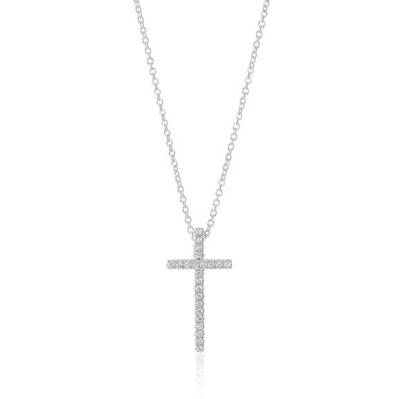 Gump's Signature Diamond & White Gold Cross Pendant Necklace