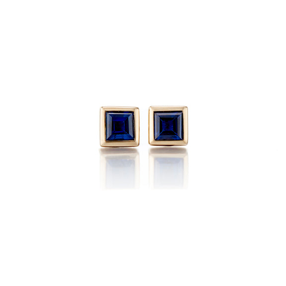 Gump's Signature Mini Princess Earrings in Sapphires