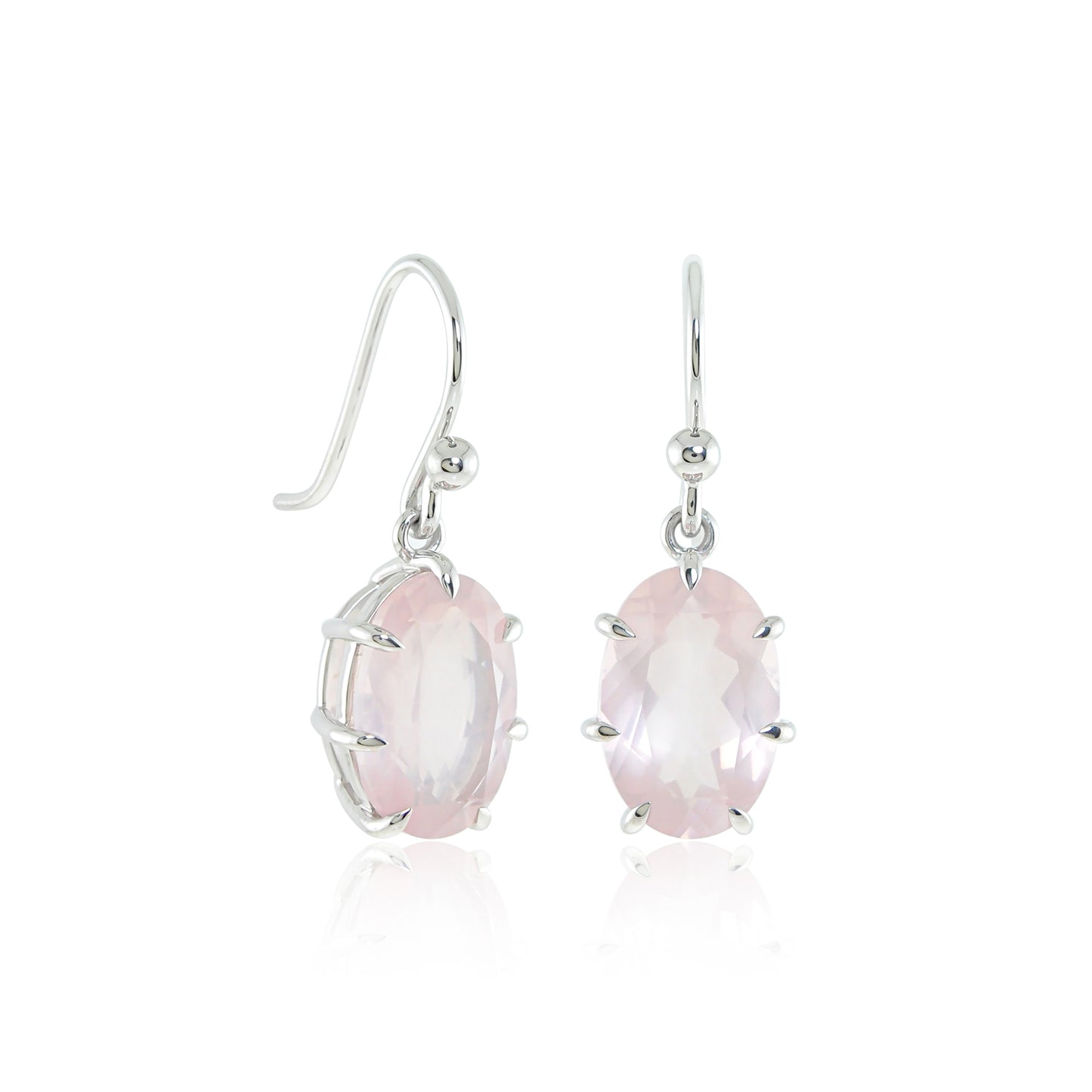 Ashley Earrings in Rose Quartz