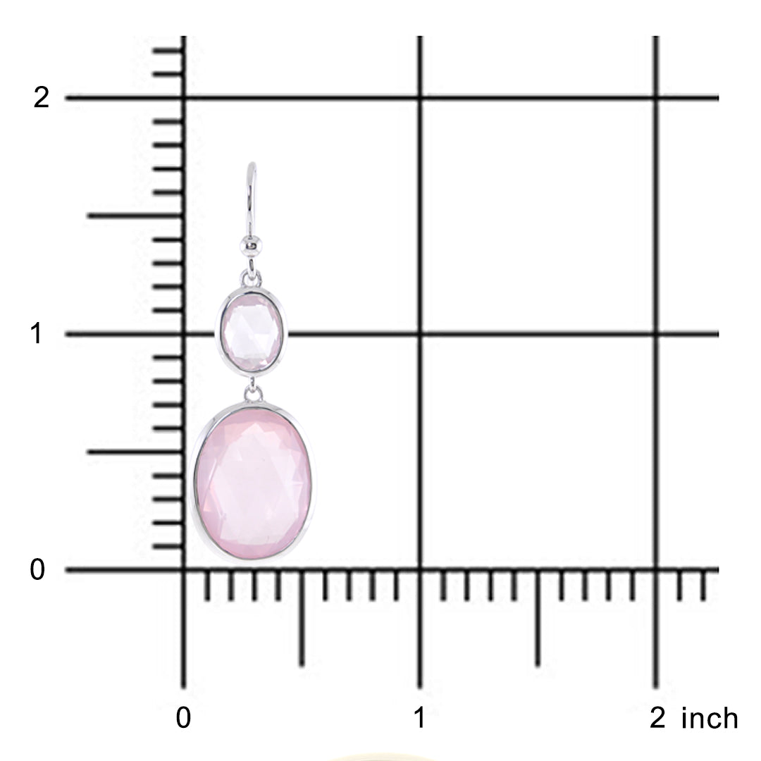 Raindrop Earrings in Rose Quartz