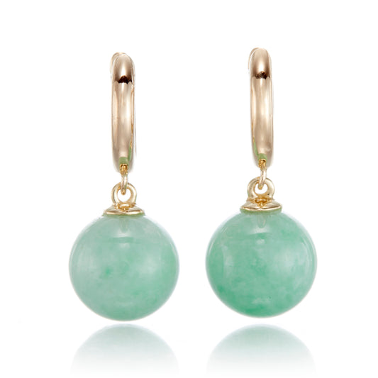 Gump's Signature Soho Earrings in Apple Green Jade