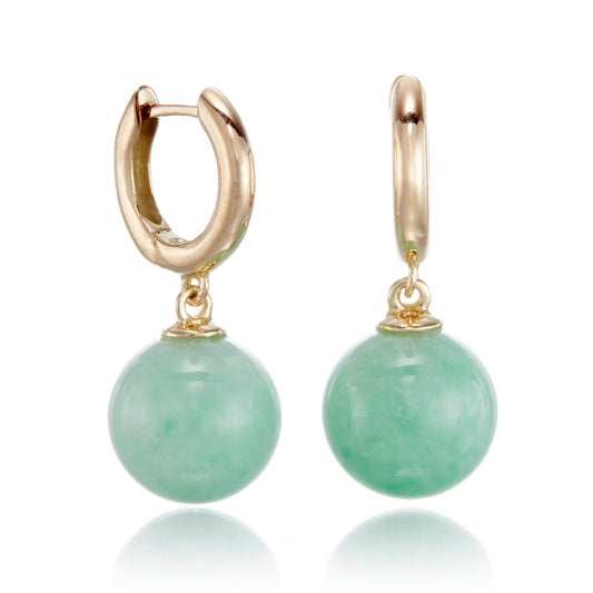 Soho Earrings in Apple Green Jade