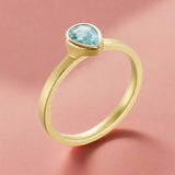 Pear-Shaped Paraiba Tourmaline Ring
