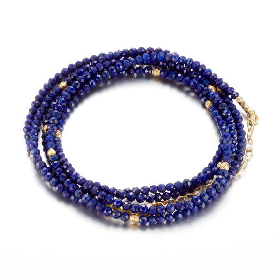 Barbara Heinrich Lapis Wrap Bead Bracelet