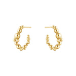 Georg Jensen Gold Moonlight Grapes Hoop Earrings
